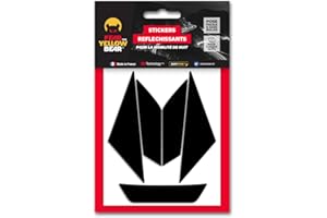 FEAR THE YELLOW BEAR YELLOW BEAR Fear The Yellow Bear© Easy Replica Compatible avec HJC RPHA 70™, Kit 5 Stickers réfléchissants REPOSITIONNABLES, pour Casque Moto, 3M™ Technology