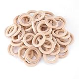 Anillos de madera: estos anillos redondos artesanales de madera están hechos de material de madera de alta calidad.