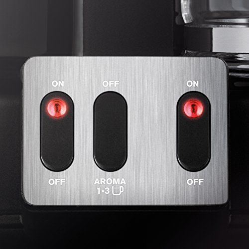 Krups KM8508 Doppel-Kaffeeautomat Duothek Plus, Kombiautomat Kaffee/Tee, 2 x 10 Tassen, schwarz - 3
