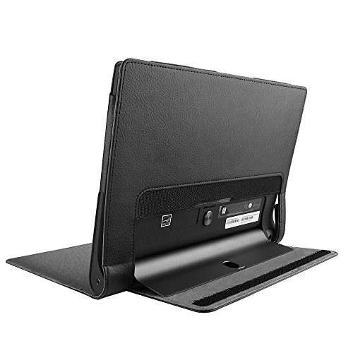 Lenovo YOGA Tablet 3-10 Hülle, EasyAcc Case Cover Tasche Etui – Folio Kunstleder Schutzhülle mit Auto Sleep / Wake geeignet für Lenovo Yoga 3-10 25,65 cm (10,1 Zoll HD IPS) Tablet , Schwarz - 5