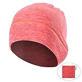 AYPOW Winter Fleece Neck Warmer, Unisex Warm Face Mask Scarf Neck Warmers Thermal Beanie Balaclava Hood for Cycling/Snowboarding/ Skiing/Running (Orange Color) - with Adjustable Strap