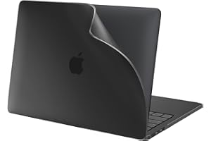 BlueSwan PP Cover compatibile con MacBook Pro 13 Pollici M2 M1 2022-2017, A2338 A2251 A2289 A2159 A1989 A1708 A1706, Custodia Si Adatta Meglio al Corpo, Durevole Protettivo AntiGraffio - Opaco Nero
