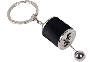 Rowwait Auto Shifter Keychain,Car Shifter Keyring, Creative Auto Gear Shifter Model Keychain Multicolor Car Shift Shaped Metal Alloy Key Rings (Black)