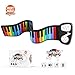 Price comparison product image JouerNow Rainbow Roll Up Piano with Notes Play by Colour 49 Standard Keys with Built-in Speaker, Educational Toys for Beginners – Perfect Gift for Children, White