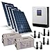 Produktbild Photovoltaik Kit 1KW 24V Pro Solarmodul Laderegler Wechselrichter Batterie 90Ah