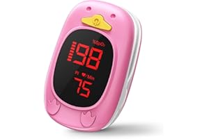Pediatric Pulse Oximeter Fingertip, HOLFENRY Oxygen Monitor for Kids and Child over 2, Oxygen Sats Monitor Finger Children, Blood Oxygen Saturation and Pulse Rate At Home, School or Trip Use
