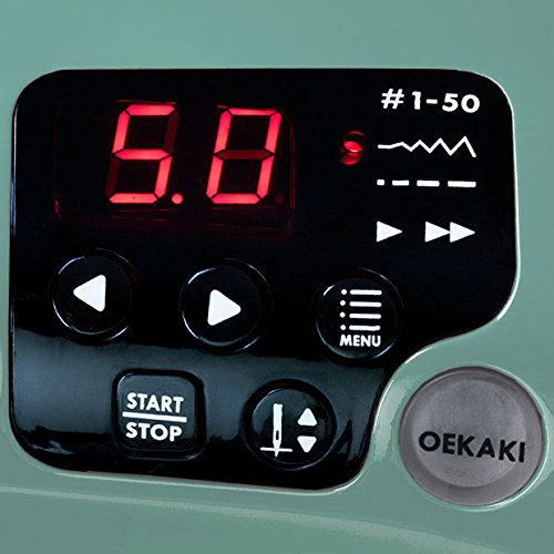 Toyota Oekaki50G Kreativ Freiarm Nähmaschine Oekaki mit 50 Programmen und Freihandstickfunktion, grün - 6