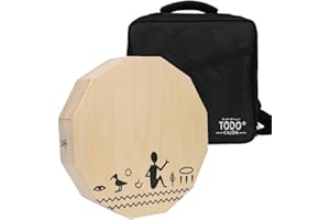 TODO Travel Cajon Box Drum Flat Hand Drum Portable Birke Wood Percussion Instrument with Adjustable Strings Carrying Bag First Handcrafted, Hand Drum Percussion, (CTD-104)