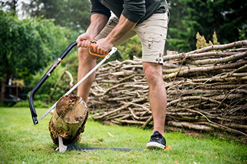 Fiskars Bügelsäge mit feststehendem Blatt für feuchtes Holz, Länge 70 cm (24 Zoll), Inklusive Sägeblattschutz, Hochwertiger Stahl, Schwarz/Orange, SW31, 1000615 - 3