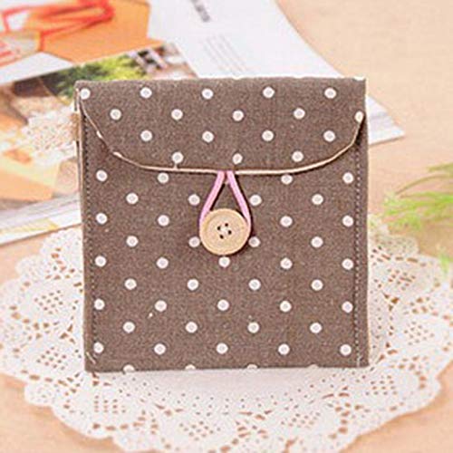 Preisvergleich Produktbild Kurphy Damenbinden Tasche Menstruationstasse Pouch Stillkissen Halter Nette Polka Dot Baumwolle Waschbar Organizer Lagerung
