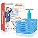 Produktbild LanChuon Vakuum Aufbewahrungsbeutel, 9er-Pack, Hochwertige Doppel-Reißverschluss-Siegel Vakuumbeutel, Kompression Kleiderbeutel für Kleidung, Bettwäsche, Kissen, Bettdecken, Vorhänge, Duvets und vieles mehr, Mit einer freien Handpumpe für Reisen