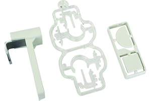 GARDINIA Klemmträger für Vitragestangen/Caféhausstangen, 2 Stück, Montage ohne Bohren und Schrauben, Klemmhalter, Metall/Kunststoff, Weiß, Nicht Zutreffend