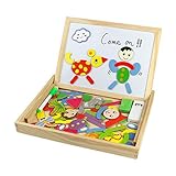 Giocattoli in Legno Puzzle Magnetica Costruzioni Giochi e Gioco da Tavolo per Ba