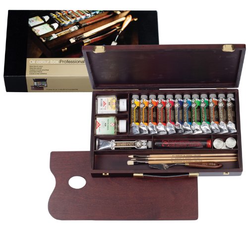 REMBRANDT ARTISTS' WOODEN BOX PROFESSIONAL OIL PAINT SET