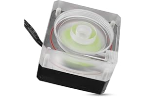 Lazmin112 Water Cooling Pump, PWM Speed Control 3 Meters Head 500L/H 4cm Thickness, Ultra-Thin PMMA Mute Water Pump for CPU Cooling System