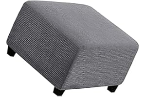 POIUYT Hockerbezug Quadratisch, Bezug Für Fußhocker Fußbank Elastisch Husse Für Sofa Sitzhocker Überzug Für Rechteckiger Hocker Fußschemel Fußstütze (Color : C, Size : 1pc)