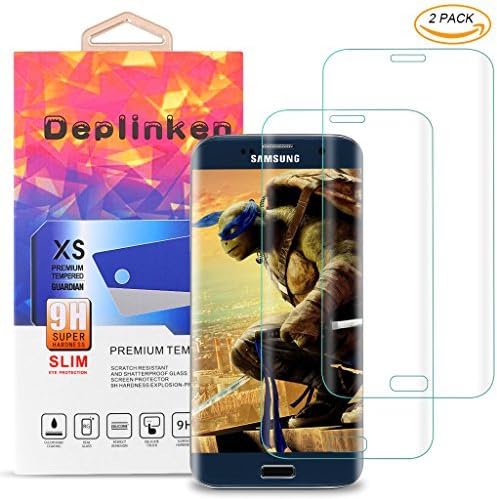 Galaxy S7 Edge Screen Protector Tempered Glass , Deplink [2 Pack] Ultra Thin Full Screen Coverage Protection Film for Samsung Galaxy S7 Edge (5.5") , 3D Curved Edge, Anti-Fingerprint HD Display Screen Protector