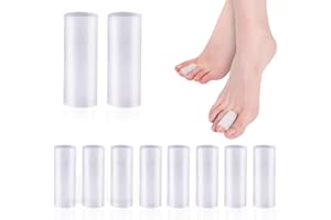 EODKSE 10 Protectores de Silicona para Dedos de los Pies - Almohadillas Antifricción para Prevenir Ampollas y Callos en Dedos Pequeños y Pies