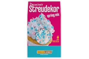 ‎DECOCINO DECOCINO Streudekor Spring Mix 40g - tolle Farben, bunt und wild für Streuselfans, ideal für Geburtstage, Feiern und Partys, perfekt für Jungs und Mädchen sowie Kuchen, Torten und Cupcakes