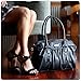 Vanchi NU Leather Doctor Bag (Chicory/ Black)