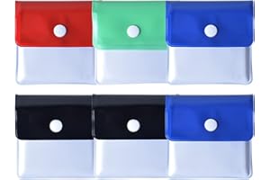 Pinsheng 6 Pièces Portable Cigarette Pocket Cendrier Réutilisables Ignifuge PVC Pochette pour Cendrier avec Poche Sans Odeur Cendrier de Poche pour Fumeur, 3 couleurs
