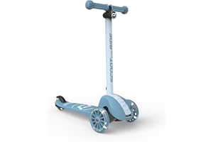 ‎SCOOT & RIDE Scoot & Ride Highwaykick 3S Kinderroller ab 3 Jahren Höhenverstellbar 2-Fach Lenkung LED-Räder Zusammenklappbar Scooter für Kinder 96-130 cm