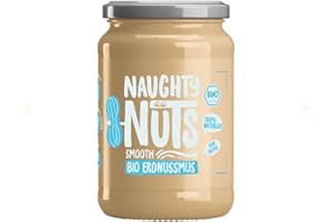 NAUGHTY NUTS Burro di arachidi biologico liscio | Burro di arachidi vegano | 100% naturale | Senza olio di palma e zucchero | Ideale come condimento per il muesli - 500 g