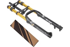 LHHL Bike Suspension Forks 26 Inch 4.0 Fat Tire Fork Straight Downhill Mountain Bike Fork 1-1/8 Disc Brake Air Fork 170mm Travel E-Bike Front Fork Snow Beach MTB Bicycle 2850g