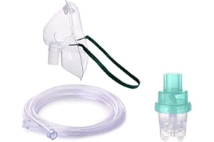 Wonder Care Kit nébuliseur avec masque nébuliseur, inhalateur, accessoires de qualité pharmaceutique, tube souple, tasse vaporisateur - Lot de 2 (adulte + enfant)