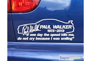 SUPERSTICKI Paul Walker Rip 1973-2013 ca 20cm Autoaufkleber Aufkleber aus Hochleistungsfolie