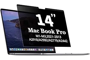 Pozlle Pantalla Magnética de Privacidad para MacBook Pro de 14 Pulgadas (2021-2023) - Película Protectora Extraíble Antiluz Azul Con Filtro de Deslumbramiento