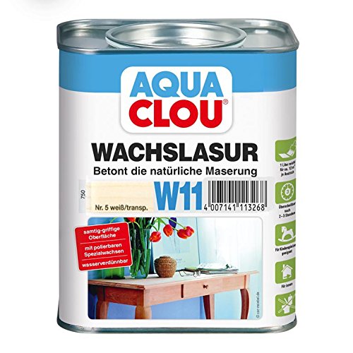 Clou Wachslasur W11 weiß 0,750 L