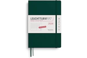 ‎LEUCHTTURM1917 LEUCHTTURM1917 372582 Wochenplaner Medium (A5) 2026, 12 Monate, Forest Green, Deutsch