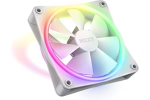 NZXT F120 RGB Duo - RF-D12SF-W1 - Ventilateur RGB double LED de 120 mm - 20 LED configurables individuellement - Airflow et pression statique équilibrées - Commande PWM - Blanc
