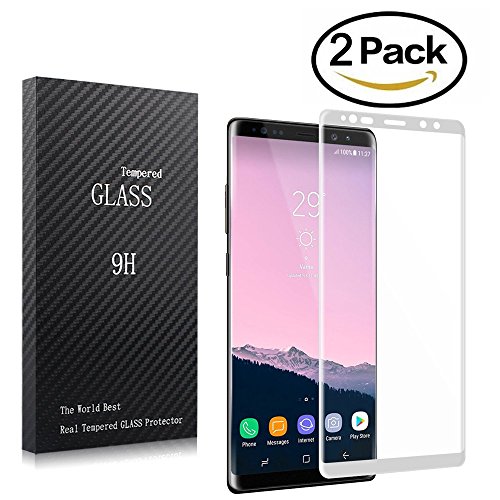 Youniker 2 Pack Samsung Galaxy Note 8 Screen Protector Tempered Glass (White)