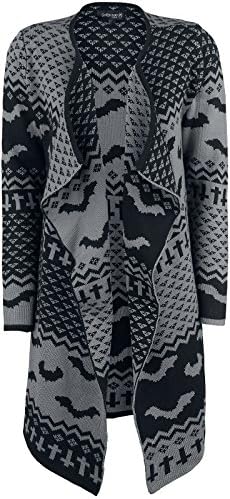 Gothicana by EMP Dwell In Darkness Girls' Cardigan Black-Grey 3XL