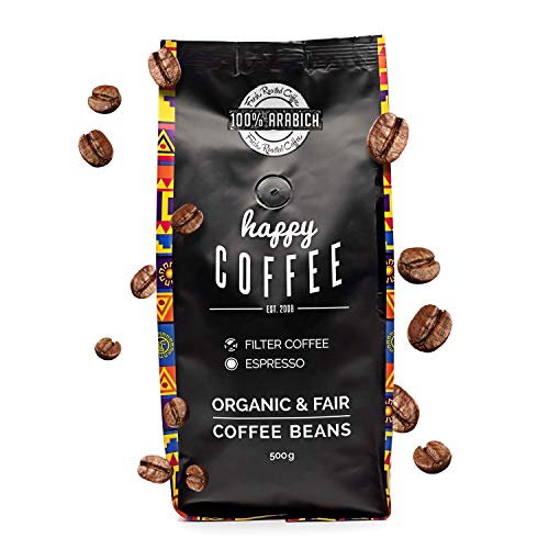 Happy Coffee Bio Filterkaffee 1kg [Chiapas] I Frische fair-trade Kaffeebohnen direkt aus Mexiko I Arabica Kaffee ganze Bohnen I Coffee beans für Filtermethoden