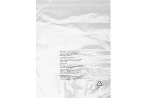 Realm Clear Transparent Plastic Self Seal Garment Clothing Retail Bags With Safety Warning Various Sizes Various Pack Sizes (10 inch x 12 inch Pack of 100)