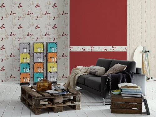 A.S. Création Vliestapete Avenzio, Unitapete, rot, 249463 - 3