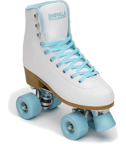 Madivo Pastel Klassieke retro rolschaatsen voor dames | ABEC-7 kogellagers | meisjes rolschaatsen, skeelers| blauw/koraal | maat 35, 36, 37, 38, 39, 40, 41 (37