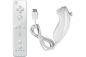Qisen Wii Remote Controller and Nunchuk, Remote Control for Wii, Remote Control and Nunchuck, Controller Set Combo for Classic Wii and Wii U Games