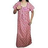 Indiatrendzs Women Cotton Nighty Floral Summer Nightwear 44"