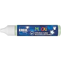 Peinture Phosphorescente Mucki Pour Enfants - 150 Ml, Lavable, à L'eau - Brille Dans Le Noir - Idéale école, Loisirs Créatifs