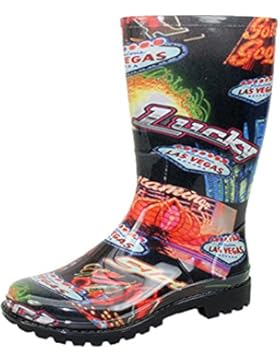 BOCKSTIEGEL - Kinder / Mädchen Gummistiefel - Jule-Kid - Motiv Las Vegas