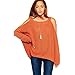 MLG122 2015 Autumn The New Loose Fashion Sexy Sling Sweaters Irregular Women Sweater (S, ORANGE)