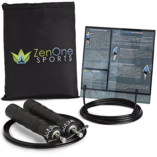 ZenRope – Speed Rope Springseil Sport mit GRATIS E-BOOK | Extra-Stahlseil, Tasche & Einstiegsguide - 2