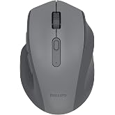 Philips SPK7547 Kablosuz Bluetooth 4000DPI 7 Tuşlu Optik Sessiz Mouse Gri
