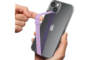 Sinjimoru Banda de Agarre para teléfono móvil Soporte para teléfono Celular de Silicona Dedos con Clip, Sinji Loop Clip 210 Lavanda