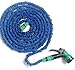 Gracious Gardens Blue 50 FEET Expandable & Contracting Garden Flexible Hose Pipe & Spray Gun