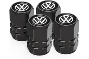 ACHARD Tappini gomme auto per Volkswagen VW Bora Beetle Tiguan Polo Passat B5 B6, 4 pezzi cappuccio valvola a prova di perdita, tappi valvole pneumatici auto, tappi auto gomme, tappi pneumatici auto